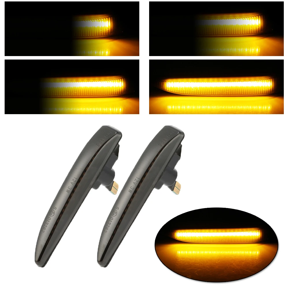 

2pcs Car Left & Right Side Marker Turn Signal Lights Lamps For BMW E65 E66 E67 4D Sedan Solo 2002-2008 Turn Signal Light Lamp