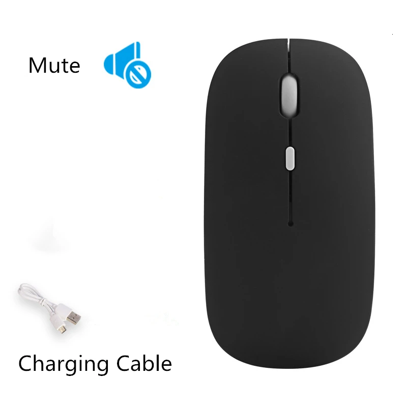 Matte Black Многоцветная Bluetooth Бесшумная мышь ультра-тонкая офисная удобная беспроводная мышь для ноутбука, планшета - Цвет: Matte Black