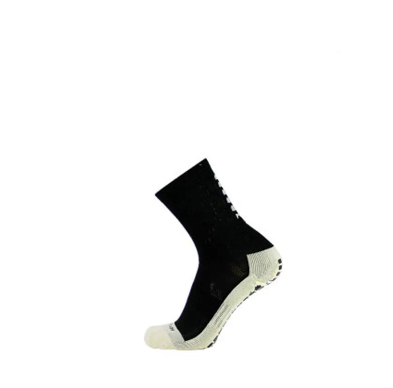 Новые футбольные носки, противоскользящие футбольные носки, мужские спортивные носки, хорошее качество, хлопок, Calcetines, такой же тип, как и truscox, 9 цветов - Цвет: Черный