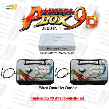 

Pandora Box 9D Wired Controller Set 2 Players fight arcade stick console usb zero delay 2500 in 1 HDMI VGA connect to tv pc ps3