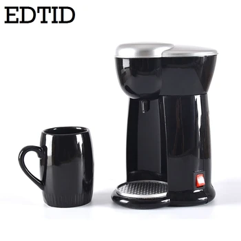 

EDTID Household Mini Electric Drip Coffee Maker Semi-automatic Brewing Tea Pot American Coffee Machine Espresso 1 Cup EU US Plug