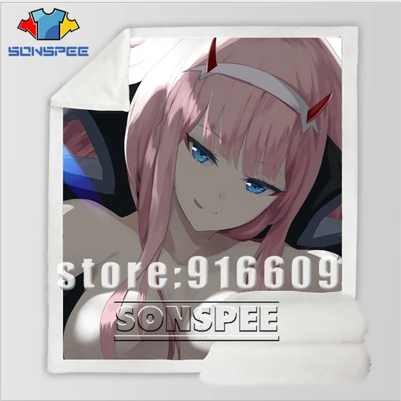 DARLING in the FRANXX Zero Диван Постельные принадлежности бархат узорчатый офис Harajuku зимнее теплое Покрывало Постельное белье путешествия одеяло Стёганое одеяло - Цвет: 17
