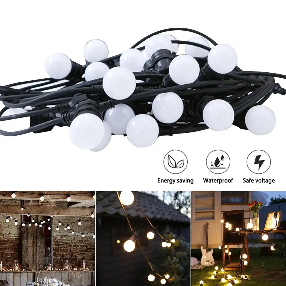 

5m LED Globe Bulb Garland LED String Lights Waterproof Outdoor Ball Lamp Christmas decoration Wedding Garden Party fairy lights