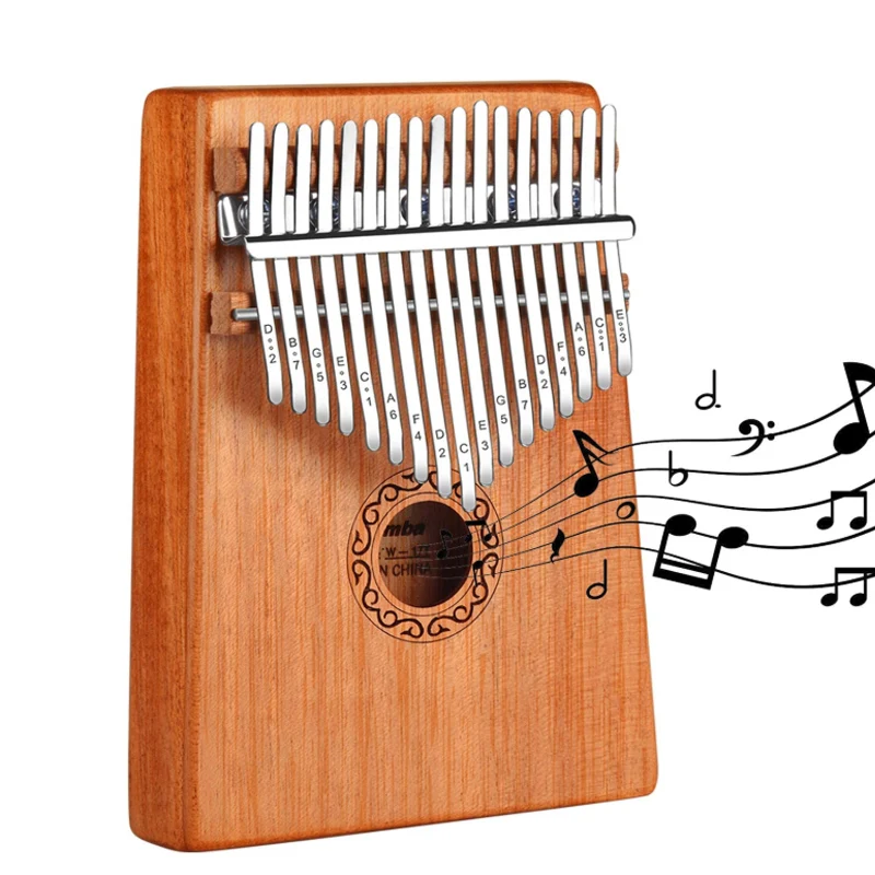 17 клавиш Kalimba большой палец пианино дерево красное корпус Carimba музыкальный