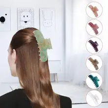 7 Colors Women Large Elegant Hair Claw Clip Stylish Grip Pin Teeth Clamp Fashion Design Acrylic Clip Hair Accessories