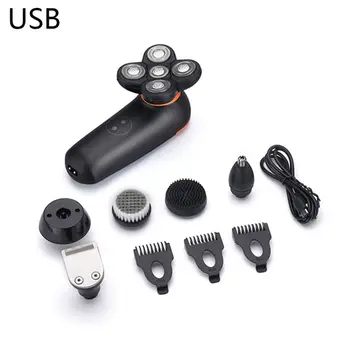 

1 Set Rechargeable 5 Head Electric Bald Head Shaver Razor Hair Beard Trimmer Shaving Machine