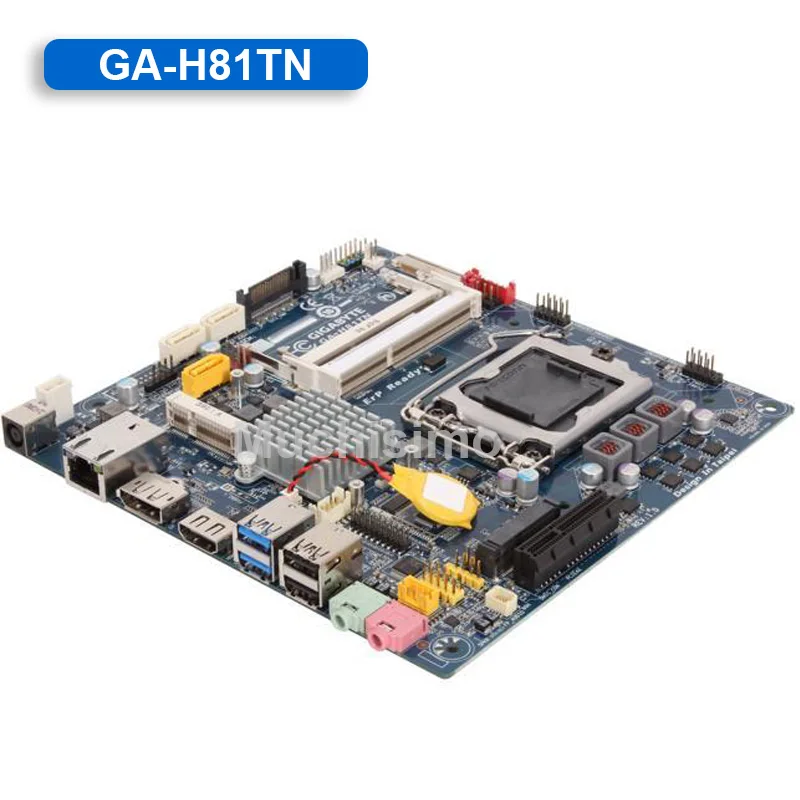 Материнская плата GIGABYTE GA-H81TN для настольного компьютера LGA1150 DDR3 16G Mini-ITX H81TN PCI Express x4 слот используется оригинальная материнская плата