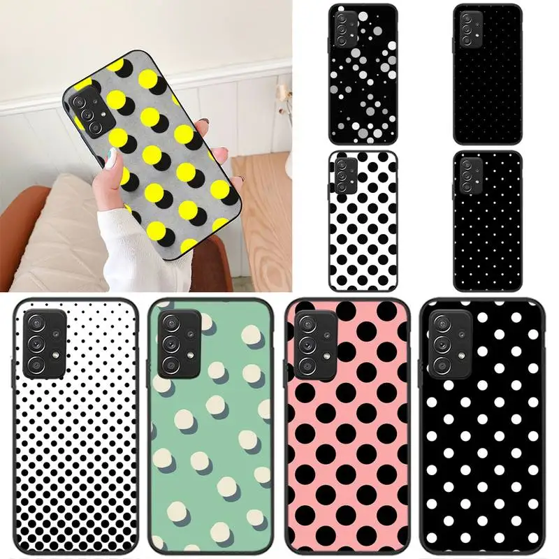 Black White Dots Phone Case For Samsung Galaxy A02 A12 A21 A32 A51 A71 A72 Shell | Мобильные телефоны и аксессуары