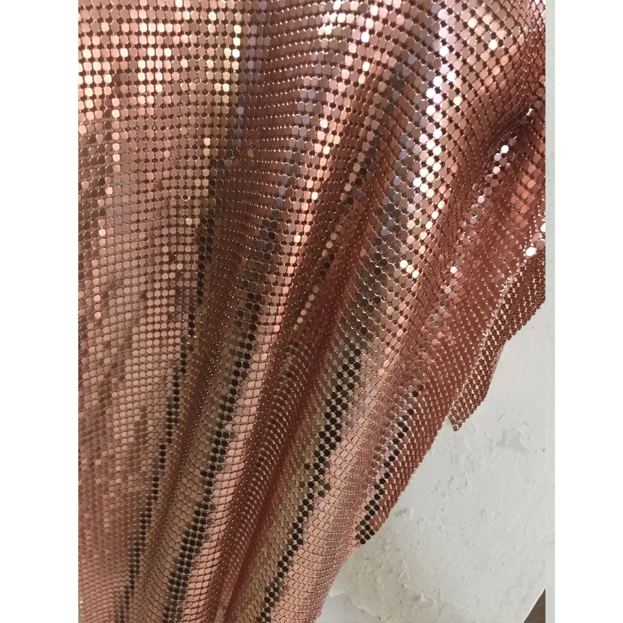 Rose Gold Metal Mesh Fabric 1