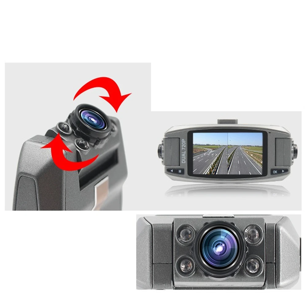2,7 дюймов Автомобильный видеорегистратор F80 Dash Cam Full HD 720P с двумя объективами g-сенсор Ночная камера видео рекордер Авто регистратор DVRS Dash Cam 5