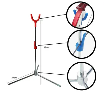 

1pc stainless steel Bow Stand Archery Recurve Bow Holder Traditional Bow Rank Stand Hunting Shooting