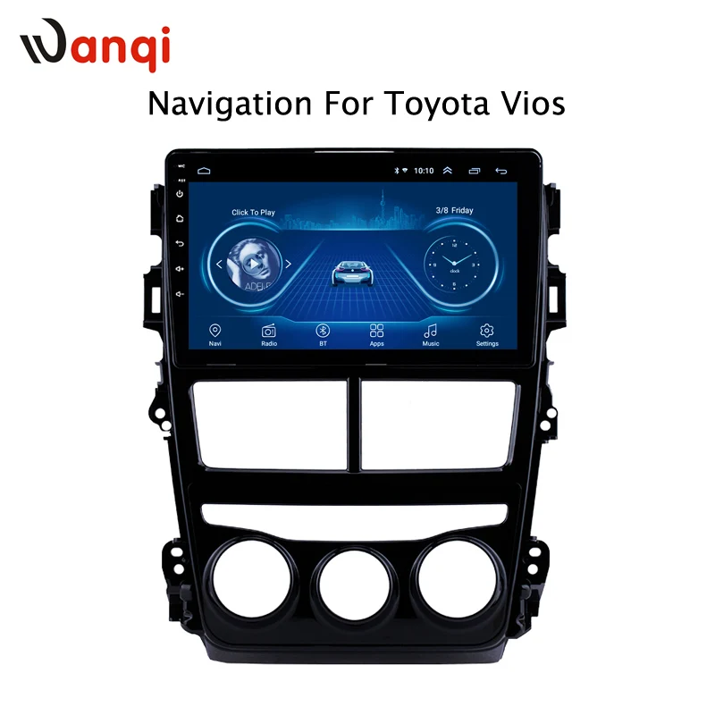 9 дюймовый автомобильный DVD плеер wanqi 8 1 с GPS навигацией мультимедийный для Toyota Vios