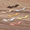 SEA MEW 100 PCS 30*7mm Metal Brass Sheet Filigree Slice Connectors Charms DIY Handmade Accessories For Jewelry Making ► Photo 3/6