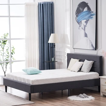

Mattress Soft Bed bed frame and headboard bed with upholstered bedside board and foot pedal accessories (83 x 62.2 x 30.5)"