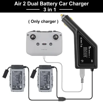 

Car Charger Practical USB Port Dual Battery Remote Control Travel Quick Charging Lightweight Outdoor Camping For Mavic Air 2