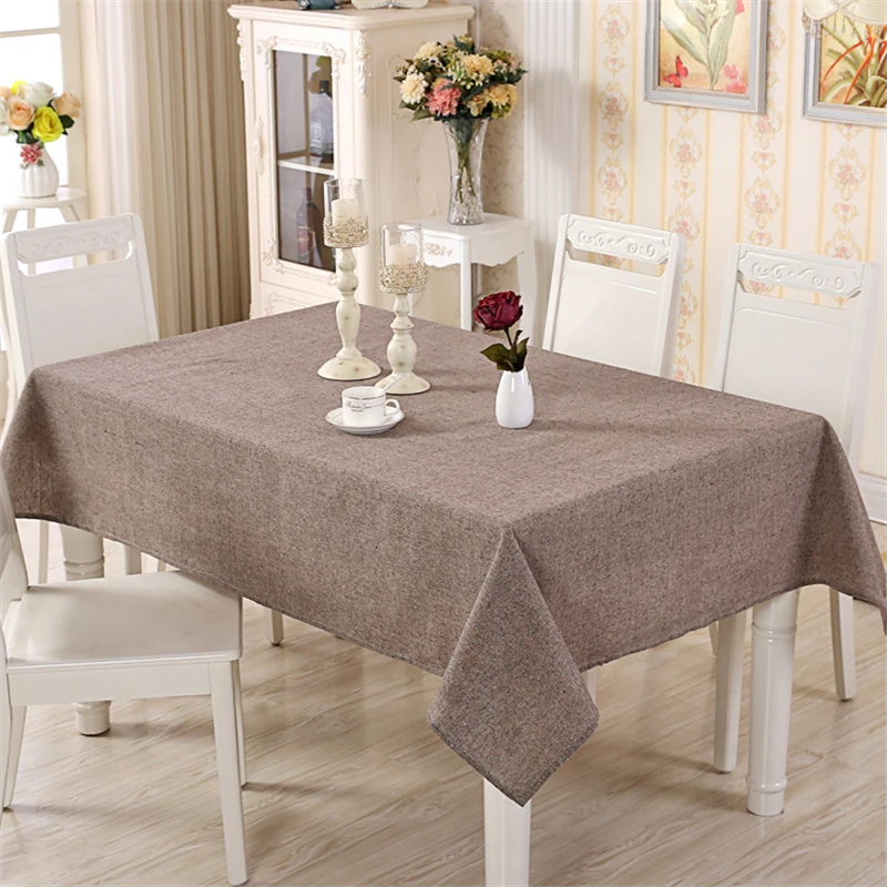 Mantel moderno de algodón simple color liso mantel de mesa de centro mesa  de comedor mantel rectangular estilo nórdico hogar|Manteles| - AliExpress