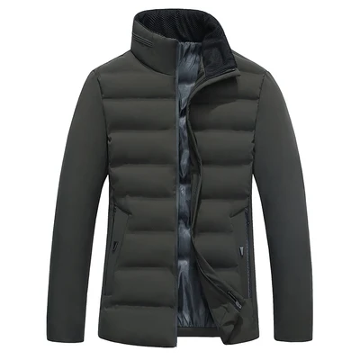 Зеленый Batmo winter new arrival high quality Stand collar parkas men,Men's casual keep warm jacket coat,size L-4XL - Цвет: Зеленый