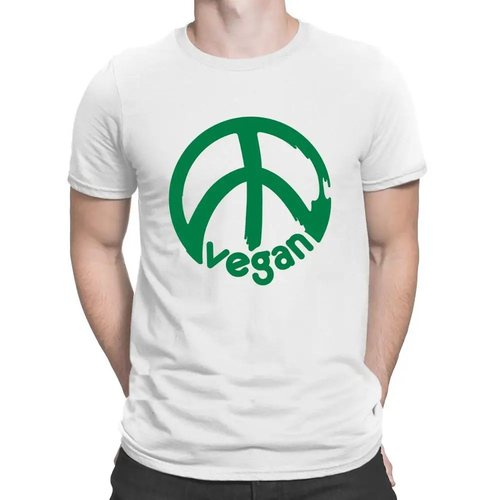 Vegan Peace векторные футболки Уникальный Дизайн Красивая Базовая Однотонная