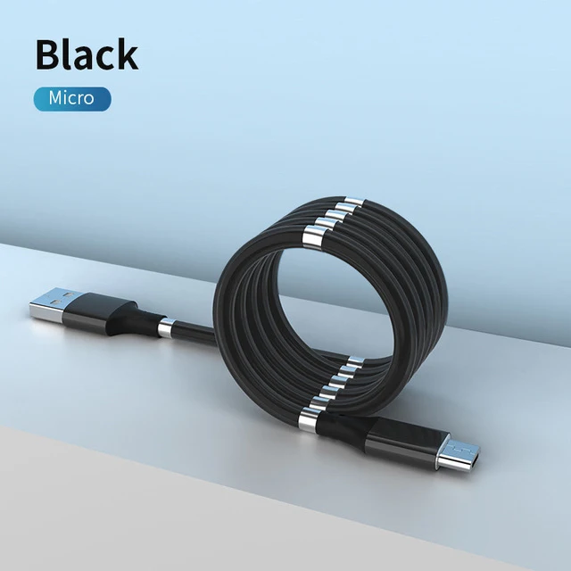 Magnetic Rope 5A Fast Charging Micro USB Type C Cable Sync Kabel Data Wire Cord For Huawei Samsung S21 Xiaomi Mi12 USB Cabo Line hdmi cord for iphone Cables