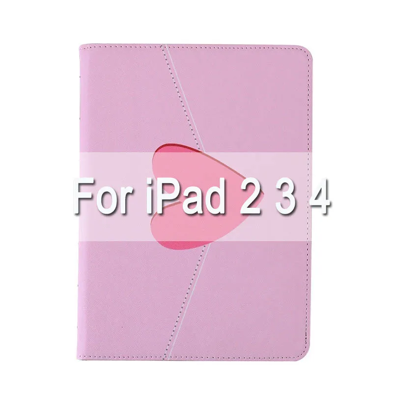 for ipad 234 Магнитный чехол-книжка с розовым сердцем для iPad Pro 9," 10,5 11 Air Air2 Mini 1 2 3 4 чехол для планшета для нового iPad 9,7 - Цвет: for ipad 234
