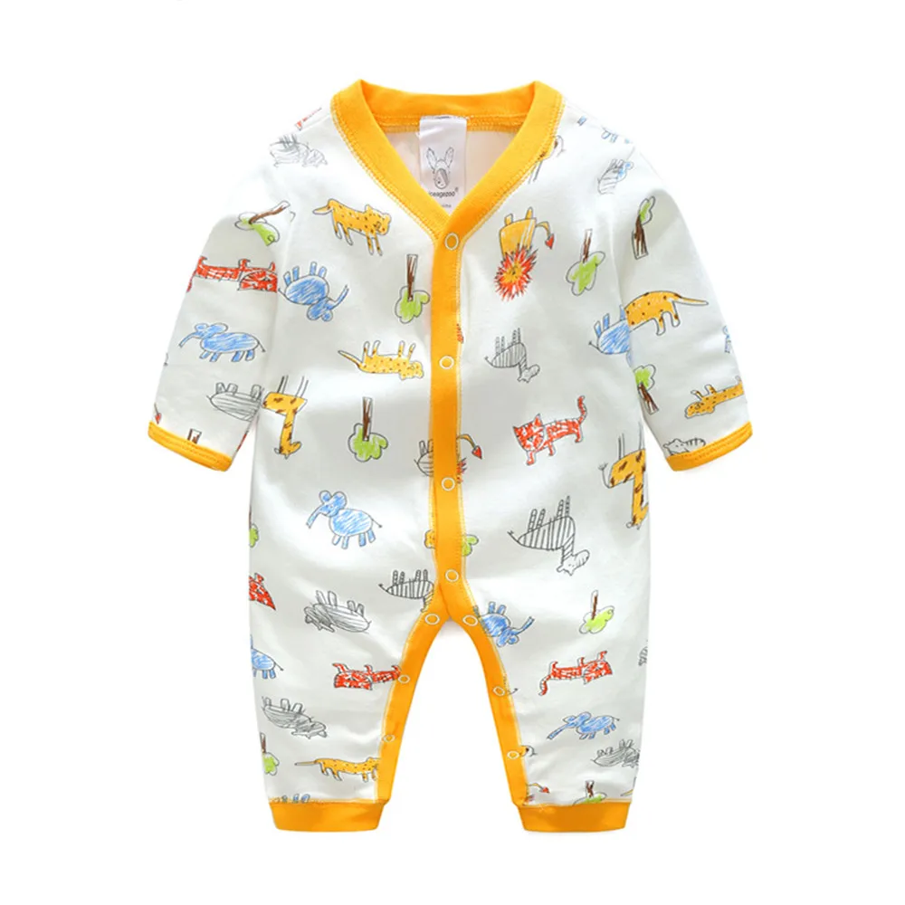 

Baby Outfit with Cute Cartoon Pattern Baby Jumpsuit with Long Sleeve Cotton 3-24 Months Newborn Clothes Unisex