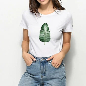 

Gorgeous Elegant Green Japanese Banana Leaves Cactuses Summer Tshirt Vintage Print T-shirt Harajuku Funny Graphic T shirt