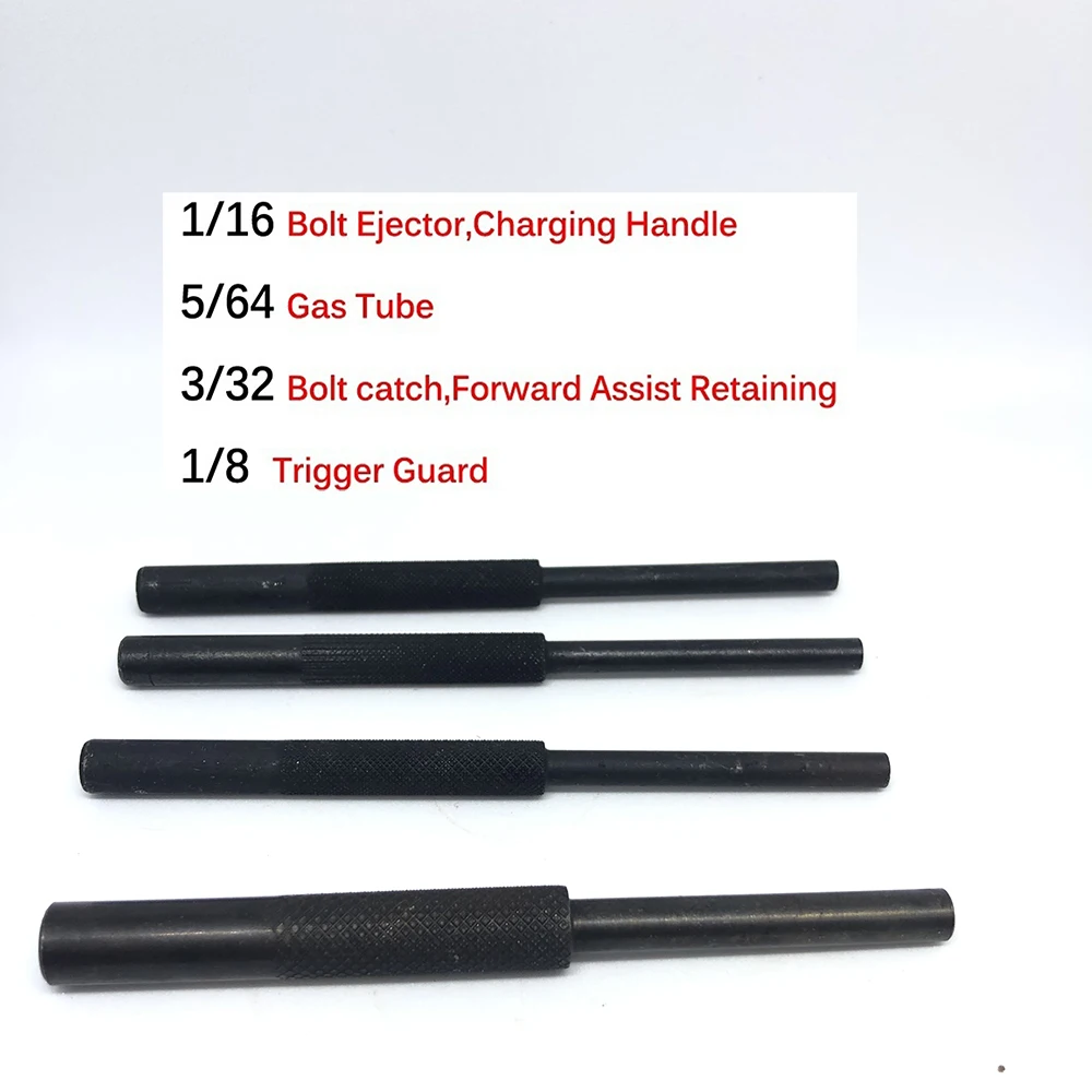 

Magorui 4pcs/set AR 15 Gunsmithing Armorer Steel Roll Pin Starters Pin Punch Hollow End Tool Set Kit 1/16 5/64 3/32 1/8