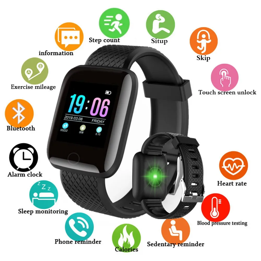 

relogio Women Smartband 116plus Fitness Tracker Heart Rate Blood Pressure Monitor Men Sports Pedometer d13 Bluetooth Smartwatche