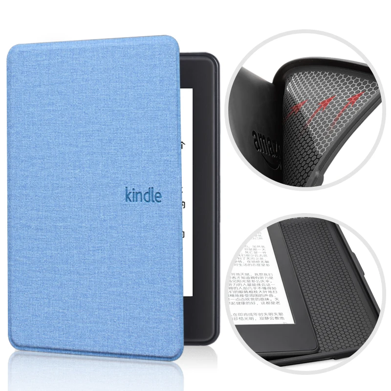 Capa Macia de Tecido para Kindle 10th Smart Case Escudo Protetor Magnético Apto para Kindle Paperwhite 7th 11th - Imagem 4