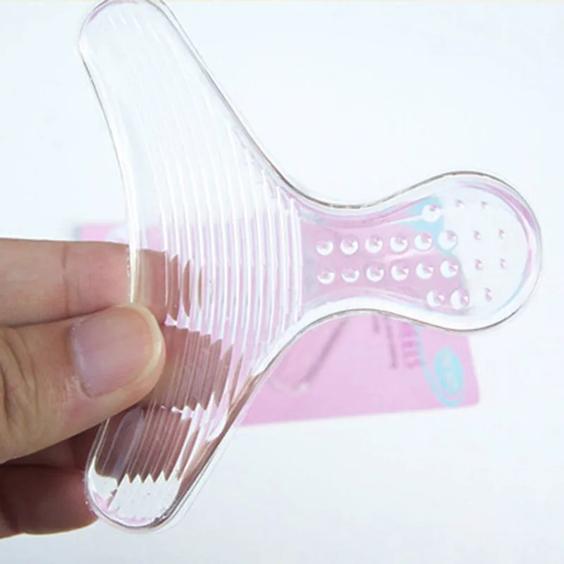 1 Pair Transparent T Shape Invisible Silicone Shoes Heel Cushion Pads Insoles New Arrival 2016