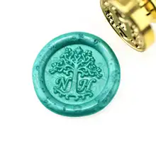 Персонализированные Дерево с инициалами воск печать/пользовательские монограммы печать/Пользовательские Свадебные печати/свадебные приглашения печать/на заказ мы