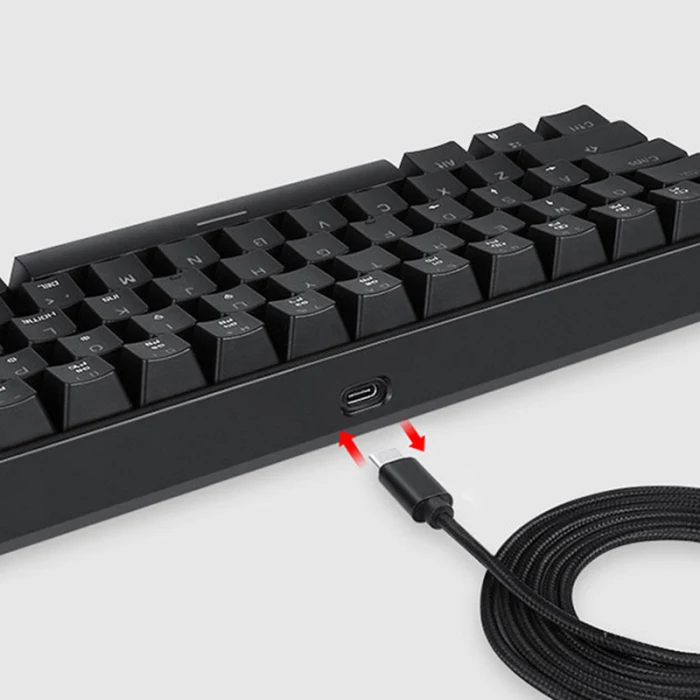 RGB Backlight Mechanical Keyboard CK61 with Box Switch Gaming Keyboard Quick Response Speed GT66