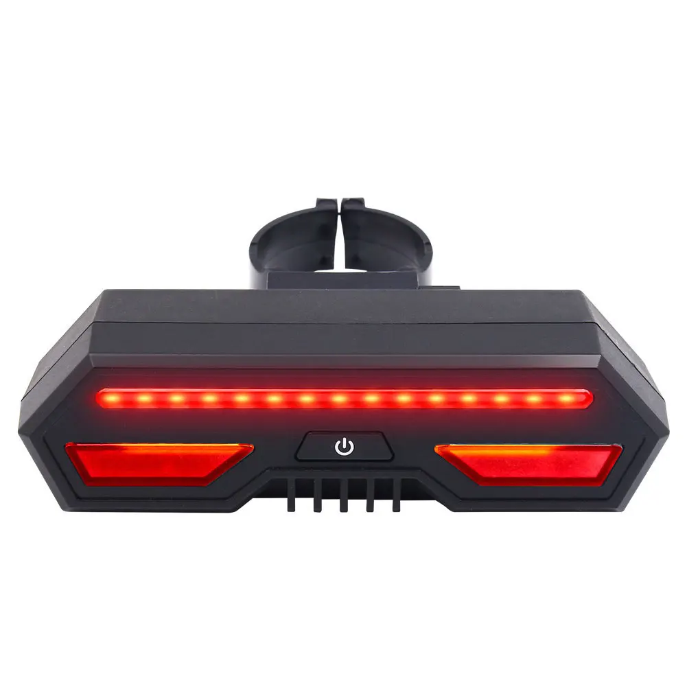 Bike Tail Light with Turn Signals Wireless Remote Control Bicycle Tail Light Safety Brake Lights and Warning Light 2200mAh USB
