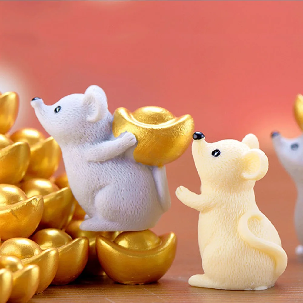 Миниатюрные фигурки крыс офисный стол/украшение для стола статуэтки деньги