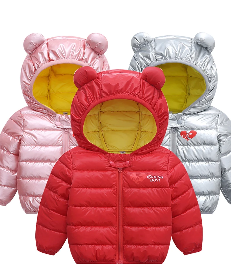 

New Autumn Winter Warm Jackets For Girls Coats For Boys Jackets Baby Girls Jackets Kids Hooded Outerwear Infant Children Clothes