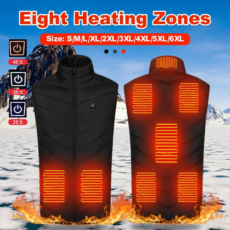 Жилет теплый зимний с usb-портом 9 мест | Спорт и развлечения
