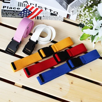 

Long Wide Canvas Web Belt Women Men Plastic buckle Canvas Harajuku Grommet Strap Trousers Belt Tactical Jeans Accessories