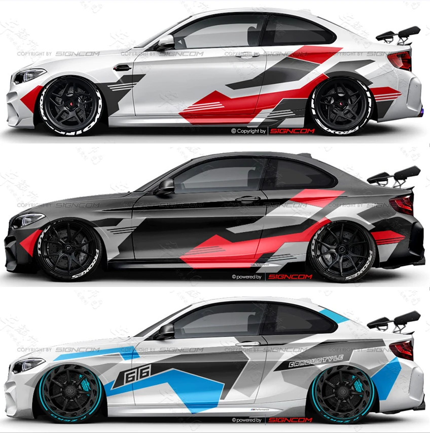 パフォーマンストリコロールストライプ車のドアウエストラインステッカーbmw 4シリーズ3ステッカー2シリーズgtトヨタレクサス車のステッカー自動 車の ステッカー Aliexpress