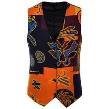 Gilet de costume en lin imprimé pour hommes, gilet sans manches de Style National de luxe à simple boutonnage, nouvelle mode 2022 