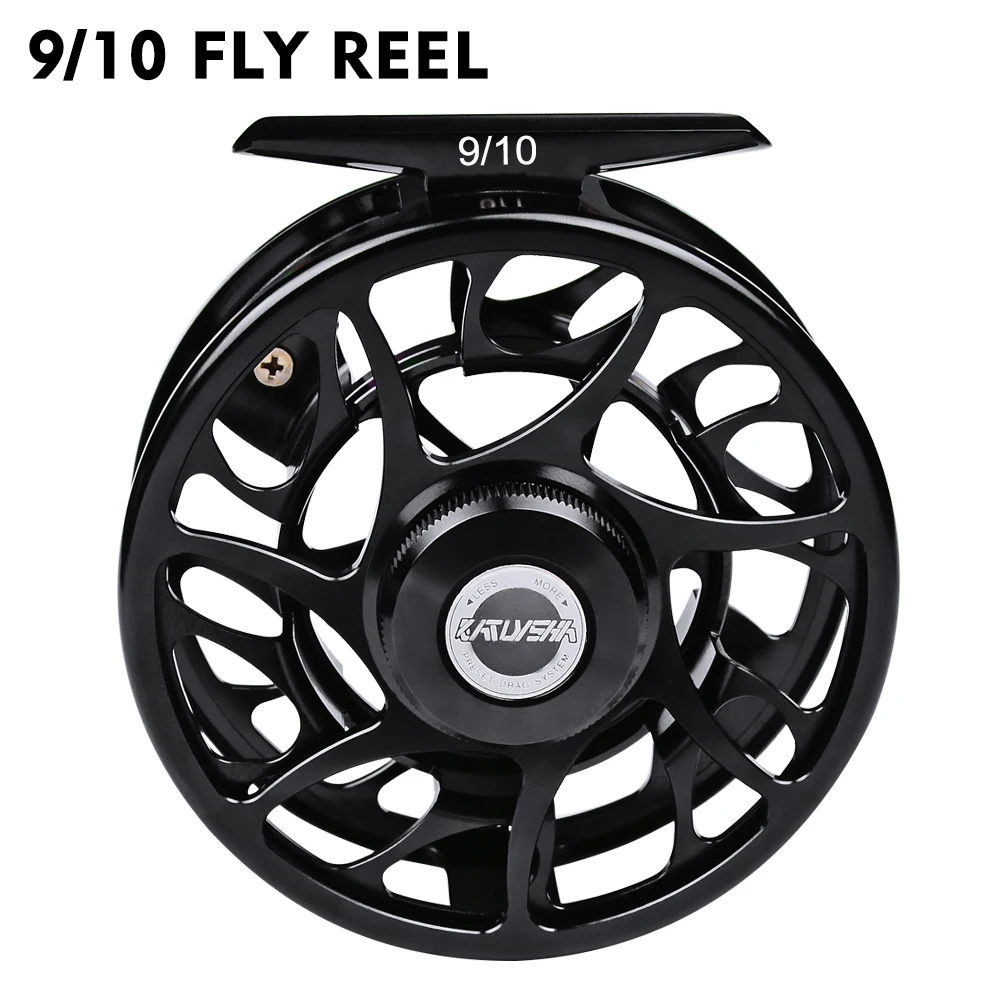 9 10 WT 3+ 1BB катушка для ловли нахлыстом из алюминия 5/7-7/9-9/10 WT, катушка для ловли нахлыстом, катушка для нахлыстом с ЧПУ, левая и правая ручка, черный цвет, литье, Новинка - Цвет: 9 10 WT