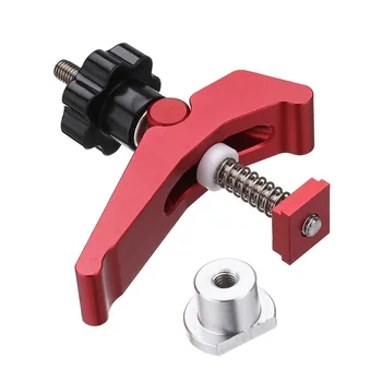 

Woodworking Aluminum-Alloy Quick Acting Hold Down T-slot T-track Clamp Set Tool