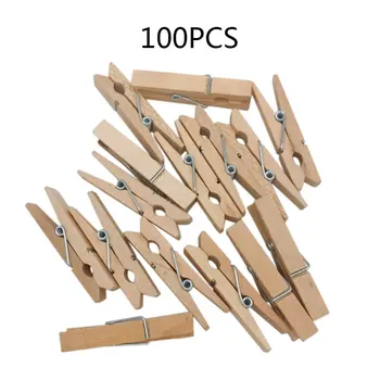 

natural wood clips wood color clips photo clips DIY accessories Square Blackboard Small Wooden clamp daily supplies