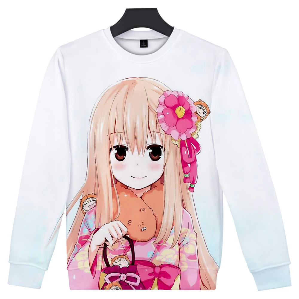 hot sale Japanese Cartoon characters Dry girl face 3d Printed o-neck men sweatshirt off white hoodies