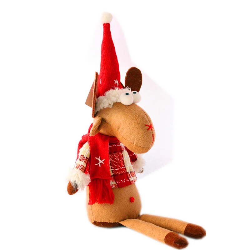 Christmas home decoration articles retractable plush elk doll handmade exquisite luxury elk decoration Christmas decorations
