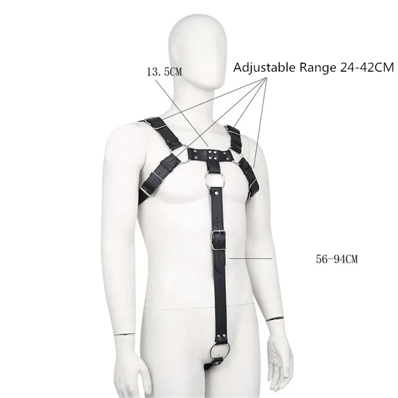 Sexy Gay Full Body Cockstraps Harness Belts Male Leather Lingerie BDSM Chest Harness Men Fetish Gay Bondage Clothes for Sex Game