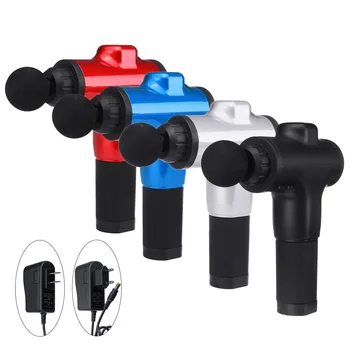 

Therapy Massage Guns Muscle Massager LED Digital Display Pain Relax 6 Gears Adjustment Plastic with 4 Heads 2000mAh Battery
