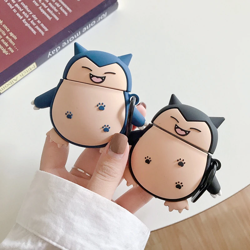3D Красивый Веселый мультяшный Покемон Snorlax Psyduck чехол для наушников Apple