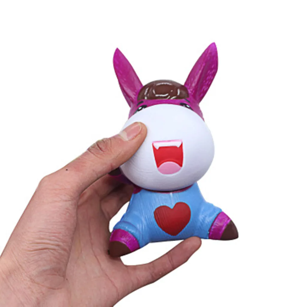 Мягкие и милые Gigantes Fun Squeeze игрушки сжимаемые снятие стресса имитированный Ослик ароматизированный медленно поднимающийся дети Сжимаемый ToyW803