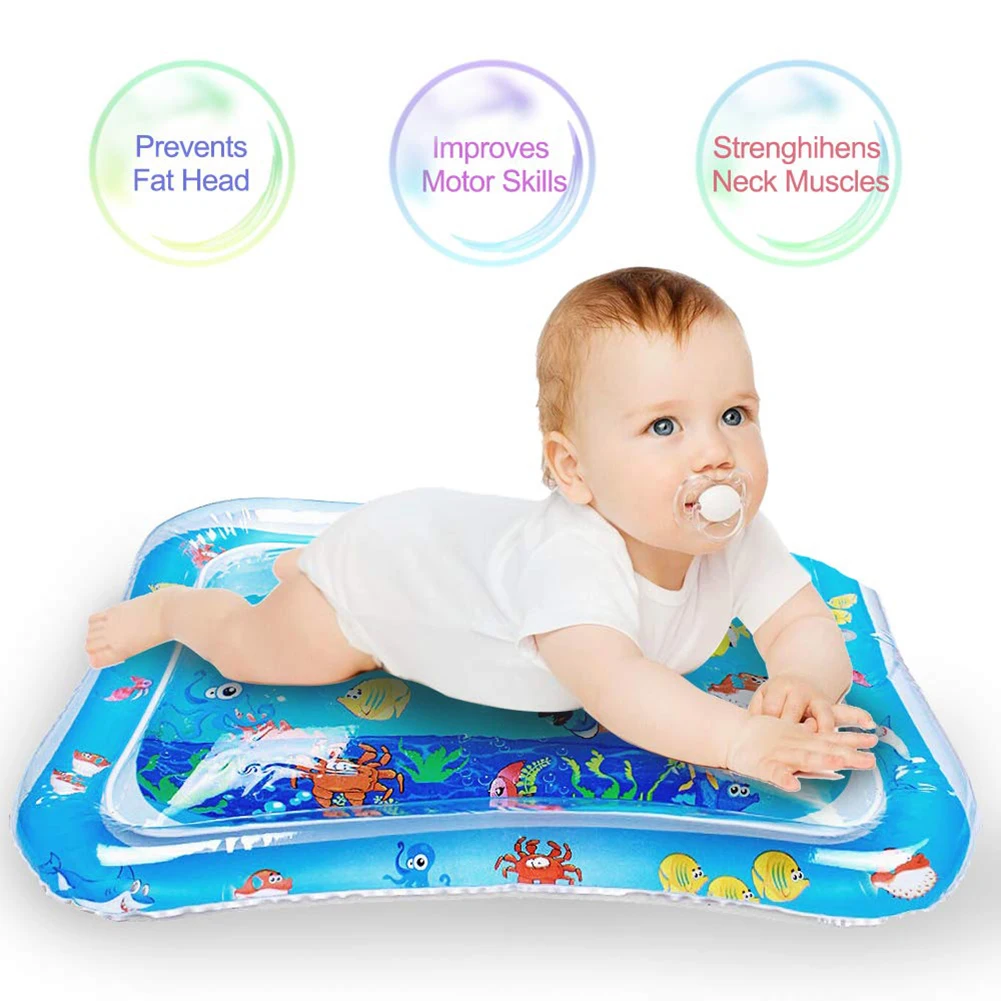 Baby Inflatable Tummy Water Padded Mat Aquarium Activity Center Cushion Toys Infant Play Mat Toddler Funny Pat Pad Toys