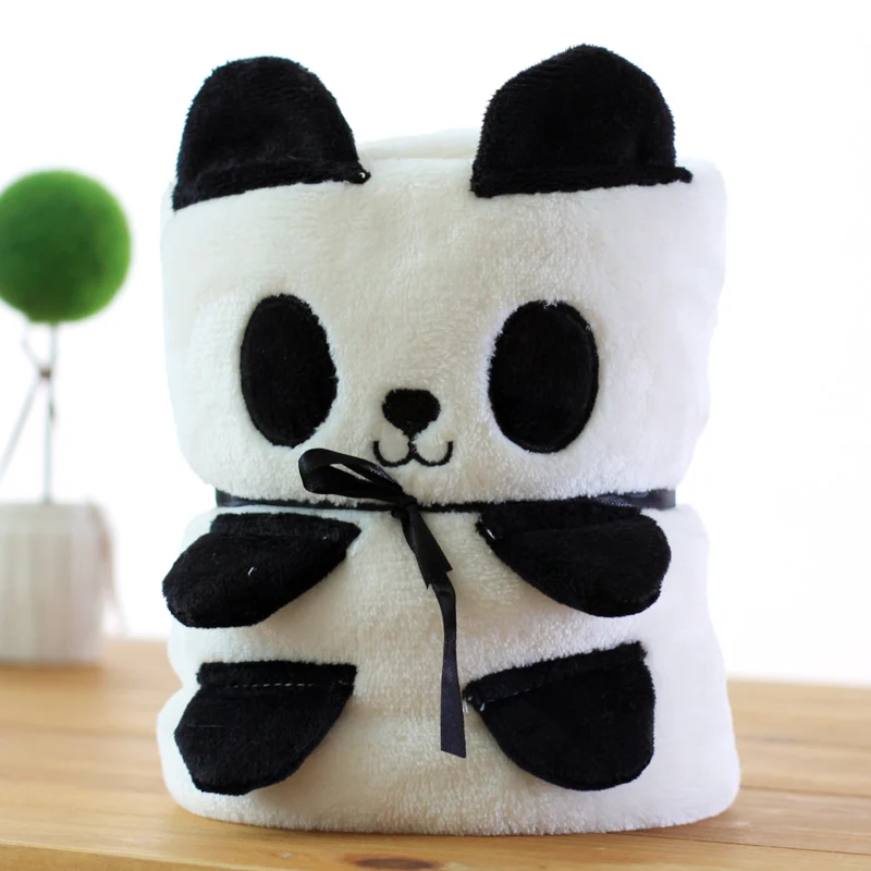 panda 95x80cm Детское Пеленальное Одеяло Herbabe, мягкое одеяло с рисунком для новорожденных девочек, одеяло для младенца, покрывало для сна, детский матрас для взрослых, банное полотенце для мальчиков - Цвет: panda 95x80cm